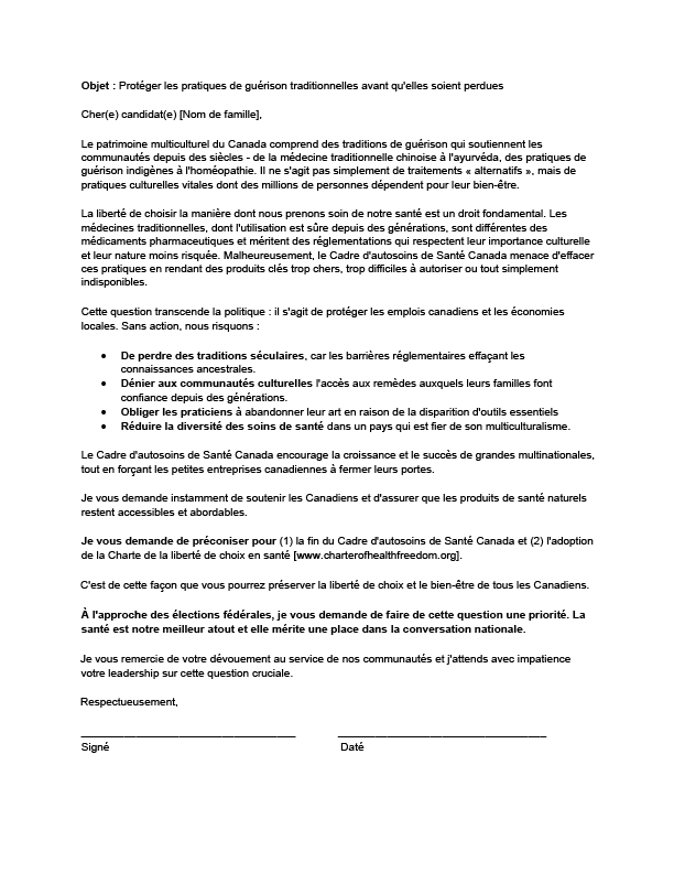 338 Campaign Candidate Letter French (Week 4)